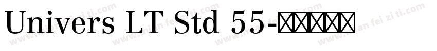 Univers LT Std 55字体转换
